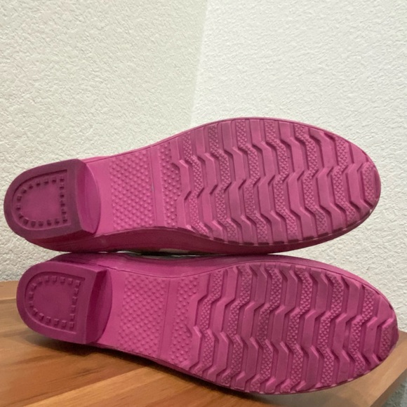 COACH F2460 Pammie Hang Tags Printed Colorful Fun Rain Boots Rubber Size 9B - Picture 12 of 16